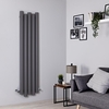 Radiateur aluminium design vertical – Gris clair – 160 cm x 39 cm - Laeto