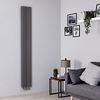 Radiateur aluminium design vertical – Gris clair – 180 cm x 24, 5 cm - Aloa