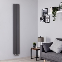 Radiateur aluminium design vertical – Gris clair – 180 cm x 24, 5 cm - Aloa