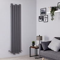 Radiateur aluminium design vertical – Gris clair – 180 cm x 39 cm - Laeto