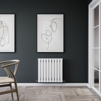 Radiateur convecteur design horizontal – 60 cm x 63 cm – Blanc – Acier Type 21 – Chauffage Mural - Hudson Reed