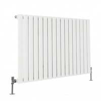 Radiateur design blanc - 59, 5 x 100 cm - Eau chaude - Acier moderne - 800W - Chauffage Chambre - Hudson Reed Quinn
