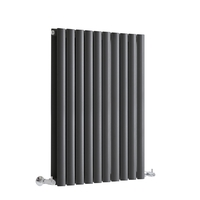 Radiateur design blanc - 80 x 59 cm - Design blanc mural double - Chauffage eau chaude - Hudson Reed Vitality