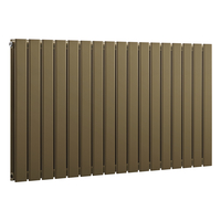 Radiateur design eau chaude - 63, 5 x 119 cm - Acier moderne plat - Bronze métallisé - Double coeur - Hudson Reed Delta
