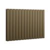 Radiateur design eau chaude - 63, 5 x 98 cm - Acier moderne plat - Bronze métallisé - Double coeur - Hudson Reed Delta