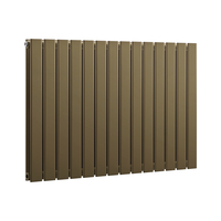 Radiateur design eau chaude - 63, 5 x 98 cm - Acier moderne plat - Bronze métallisé - Double coeur - Hudson Reed Delta
