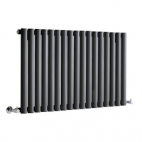 Radiateur design gris - 59, 5 x 100 cm - Eau chaude - Acier moderne - 800W - Chauffage Chambre - Hudson Reed Quinn