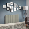 Radiateur design horizontal - 2 rangs - Vert sauge - 63, 5 x 118 cm - Design moderne - Vitality - Hudson Reed