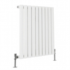 Radiateur design horizontal - 59, 5 x 59 cm - Chauffage eau - Acier blanc - Panneau plat - Sterling Quinn x Hudson Reed