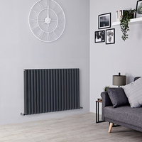 Radiateur design horizontal - 80 x 118 cm - 1700W - Acier - Chauffage Central - Anthracite - Double - Vitality