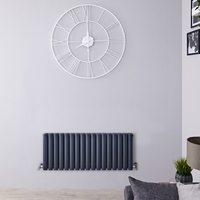 Radiateur design horizontal - Anthracite - 40 cm x 100 cm – Double rangs – Vitality