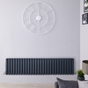Radiateur design horizontal - Anthracite - 40 cm x 164, 7 cm – Double rangs - Vitality