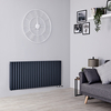 Radiateur design horizontal - Anthracite - 63, 5 cm x 141, 6 cm x 7, 8 cm - Vitality Caldae