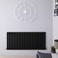 Radiateur design horizontal - Noir - 63, 5 cm x 141, 6 cm x 5, 6 cm - Vitality