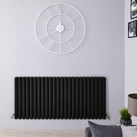 Radiateur design horizontal - Noir - 63, 5 cm x 141, 6 cm x 7, 8 cm - Vitality