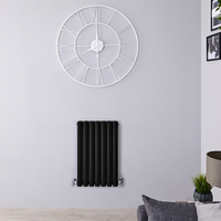 Radiateur design horizontal - Noir - 63, 5 cm x 41, 3 cm x 7, 8 cm - Vitality
