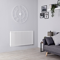 Radiateur design horizontal – Raccordement latéral – 63, 5 cm x 118 cm – Blanc – Double rangs – Vitality Caldae