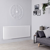 Radiateur design horizontal – Raccordement latéral – 63, 5 cm x 164, 7 cm – Blanc – Double rangs – Vitality Caldae