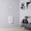 Radiateur design horizontal – Raccordement latéral – 63, 5 cm x 41, 3 cm – Blanc – Double rangs – Vitality Caldae