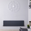 Radiateur design horizontal – 40 cm x 141, 6 cm – Anthracite – Double rangs – Vitality