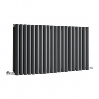 Radiateur design horizontal – 59, 5 cm x 118 cm – Anthracite – Rang double – Sterling Quinn