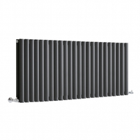 Radiateur design horizontal – 59, 5 cm x 141, 6 cm – Anthracite – Rang double – Sterling Quinn