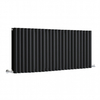 Radiateur design horizontal – 59, 5 cm x 141, 6 cm – Noir – Rang double – Sterling Quinn