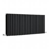 Radiateur design horizontal – 59, 5 cm x 141, 6 cm – Noir – Rang double – Sterling Quinn