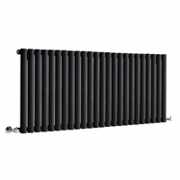 Radiateur design horizontal – 59, 5 cm x 141, 6 cm – Noir – Rang simple – Sterling Quinn
