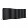 Radiateur design horizontal – 59, 5 cm x 165, 2 cm – Noir – Rang double – Sterling Quinn