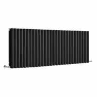 Radiateur design horizontal – 59, 5 cm x 165, 2 cm – Noir – Rang double – Sterling Quinn