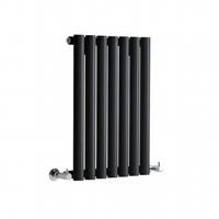 Radiateur design horizontal – 59, 5 cm x 41, 3 cm – Noir – Rang simple – Sterling Quinn