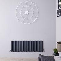 Radiateur design horizontal – Anthracite – 40 cm x 118 cm – Double rangs – Vitality