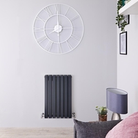 Radiateur design horizontal – Anthracite – 63, 5 cm x 42 cm – Double rangs – Sloane