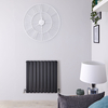 Radiateur design horizontal – Anthracite – 63, 5 cm x 63 cm – Double rangs – Delta