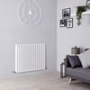 Radiateur design horizontal – Blanc - 80 cm x 100 cm – Double rang – Eau Chaude - Vitality