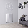 Radiateur design horizontal – Blanc - 80 cm x 59 cm – Double rang – Eau Chaude - Vitality