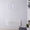 Radiateur design horizontal – Blanc – 40 cm x 100 cm – Double rangs - Vitality