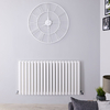 Radiateur design horizontal – Blanc – 63, 5 cm x 118 cm – Double rangs – Vitality