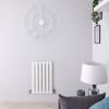 Radiateur design horizontal – Blanc – 63, 5 cm x 42 cm – Double rangs – Delta