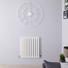 Radiateur design horizontal – Blanc – 63, 5 cm x 59 cm – Double rangs – Vitality