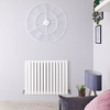 Radiateur design horizontal – Blanc – 63, 5 cm x 82, 6 cm – Double rangs – Sloane