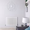 Radiateur design horizontal – Blanc – 63, 5 cm x 84 cm – Double rangs – Delta
