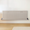Radiateur design horizontal – Blanc (Pearl White) – 40 cm x 118 cm – Rang double – Vitality