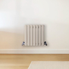 Radiateur design horizontal – Blanc (Pearl White) – 40 cm x 41, 3 cm – Rang double – Vitality
