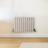 Radiateur design horizontal – Blanc (Pearl White) – 40 cm x 59 cm – Rang double – Vitality