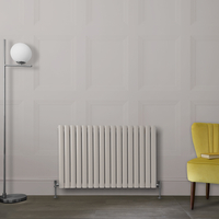 Radiateur design horizontal – Blanc (Pearl White) – 63, 5 cm x 100 cm – Rang double – Vitality