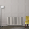 Radiateur design horizontal – Blanc (Pearl White) – 63, 5 cm x 118 cm – Rang double – Vitality