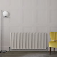 Radiateur design horizontal – Blanc (Pearl White) – 63, 5 cm x 141, 6 cm – Rang double – Vitality