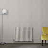 Radiateur design horizontal – Blanc (Pearl White) – 63, 5 cm x 82, 6 cm – Rang double – Vitality